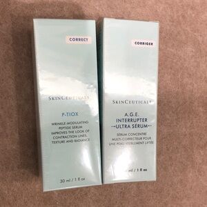 SkinCeuticals P-Tiox and A.G.E. Interrupter Serum - Light Blue